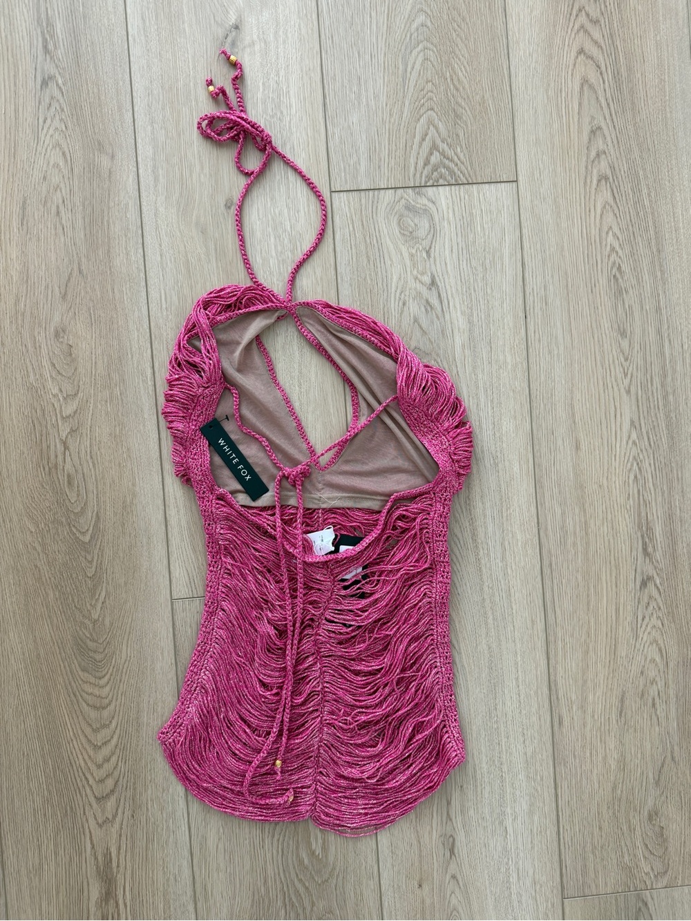 Halter Cutout Ruched Mini Dress in Raspberry Pink - Picture 4 of 4